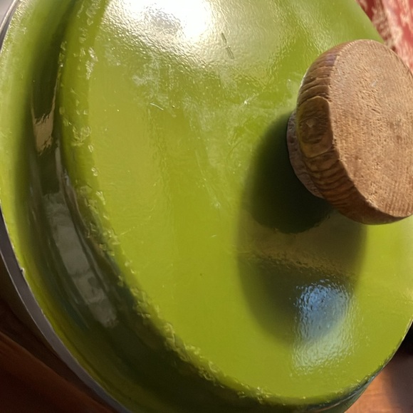 Vintage Montgomery Ward Best Cast Aluminum sauce pan, avocado green. Incl lid. - Picture 7 of 7